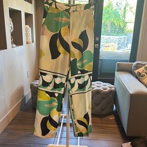 Zara Printed Wide-Leg Pants